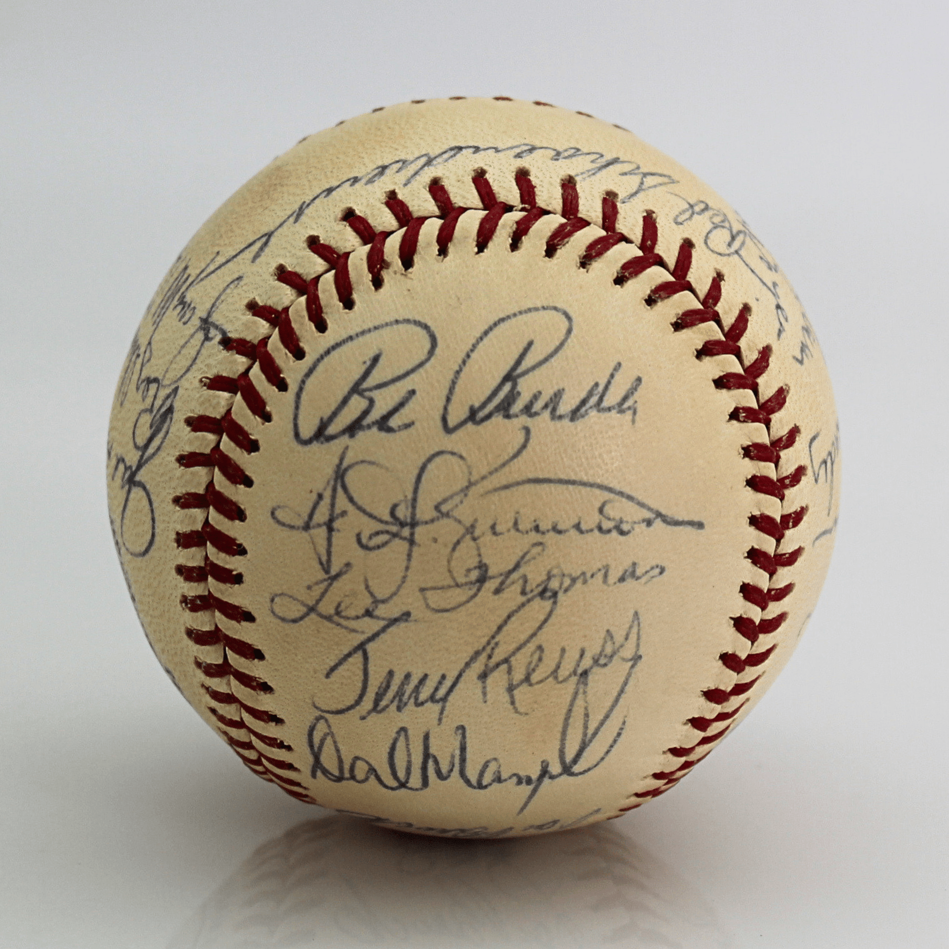 1971 St Louis Cards Team Signed Baseball Front