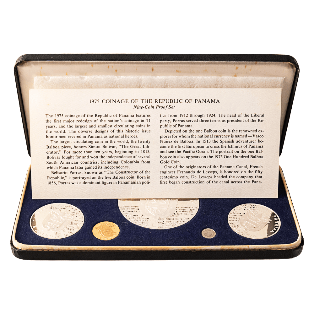 1975 Republic of Panama 9-Coin Proof Set
Gold & Silver Pawn Shop