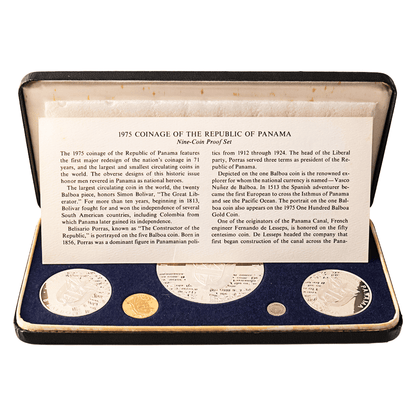 1975 Republic of Panama 9-Coin Proof Set
Gold & Silver Pawn Shop