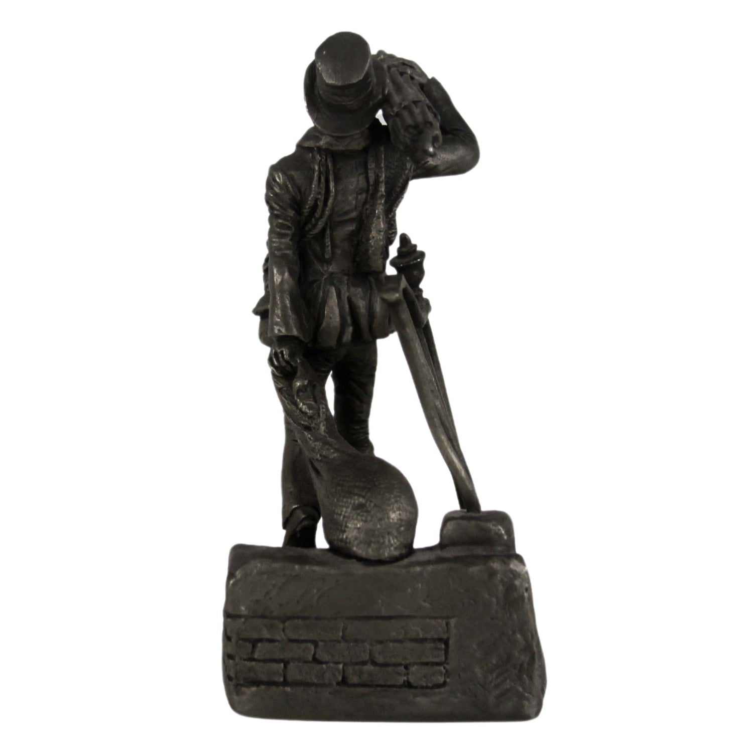 1977 Franklin Mint The Chimney Sweep Statue Back