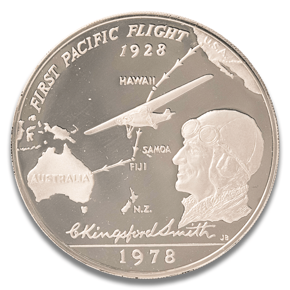 1978 Samoa $1 Charles Kingsford Smith First Pacific Flight 50th Anniversary Proof Coin Gold & Silver Pawn Shop
