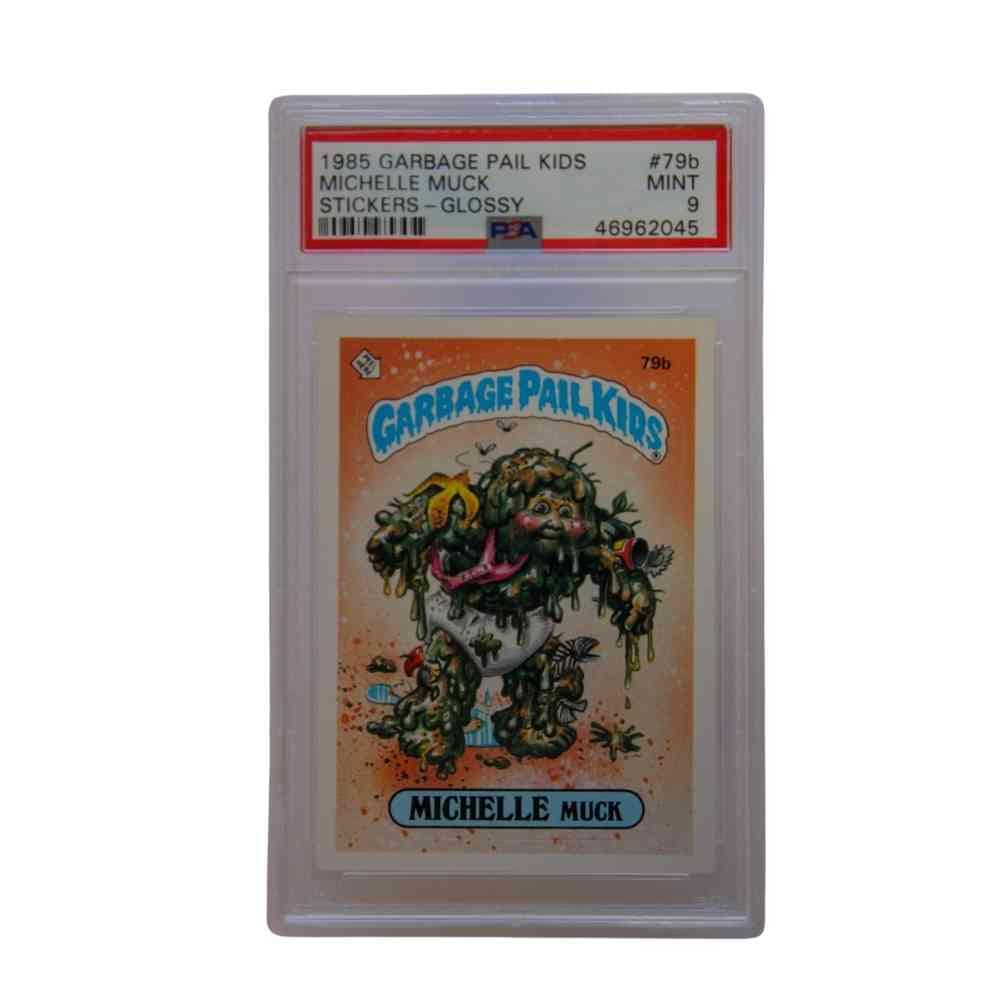 1985 Garbage Pail Kids Michelle Muck Sticker - Glossy PSA 9