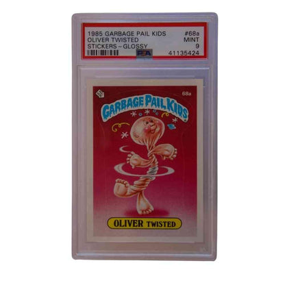 1985 Garbage Pail Kids PSA 9 Oliver Twisted - Sticker Glossy Thumbnail