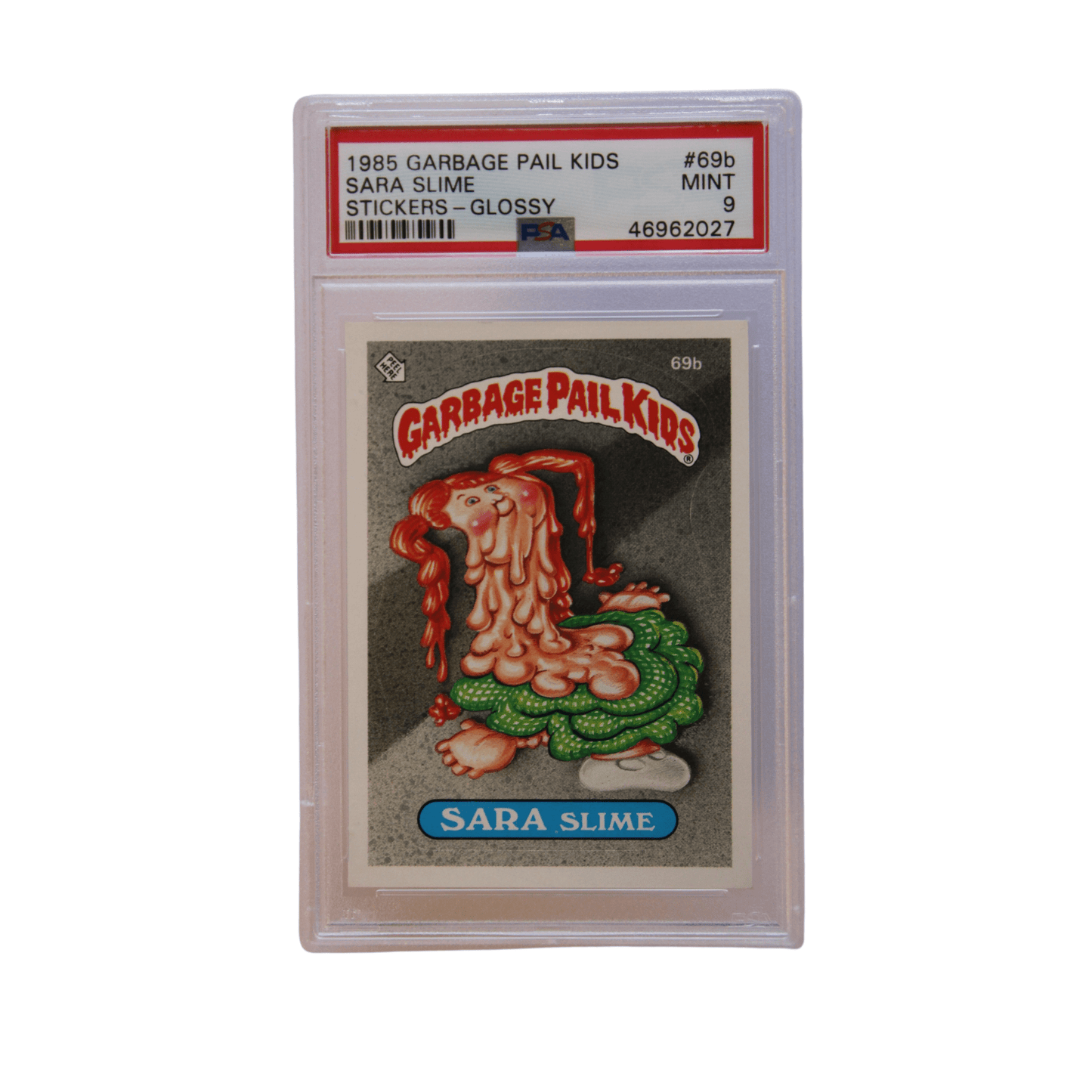 1985 Garbage Pail Kids PSA 9 Sara Slime Stickers - Glossy Thumbnail