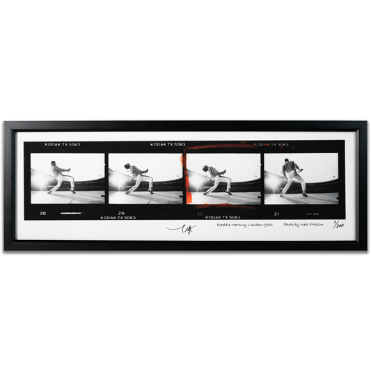 Neal Preston: Freddie Mercury, Wembley Stadium 1986 Proof Strip Art Gold & Silver Pawn Shop