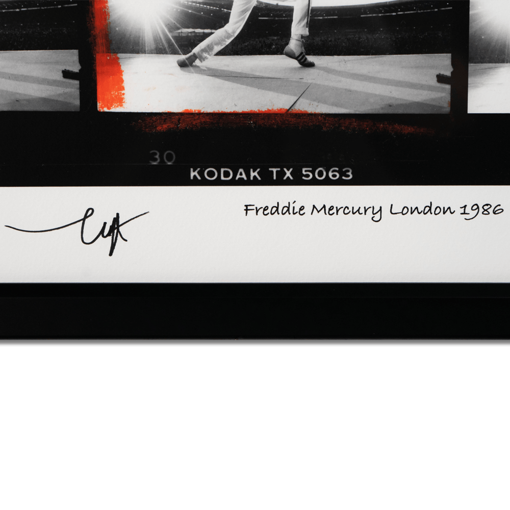 Neal Preston: Freddie Mercury, Wembley Stadium 1986 Proof Strip Art Gold & Silver Pawn Shop