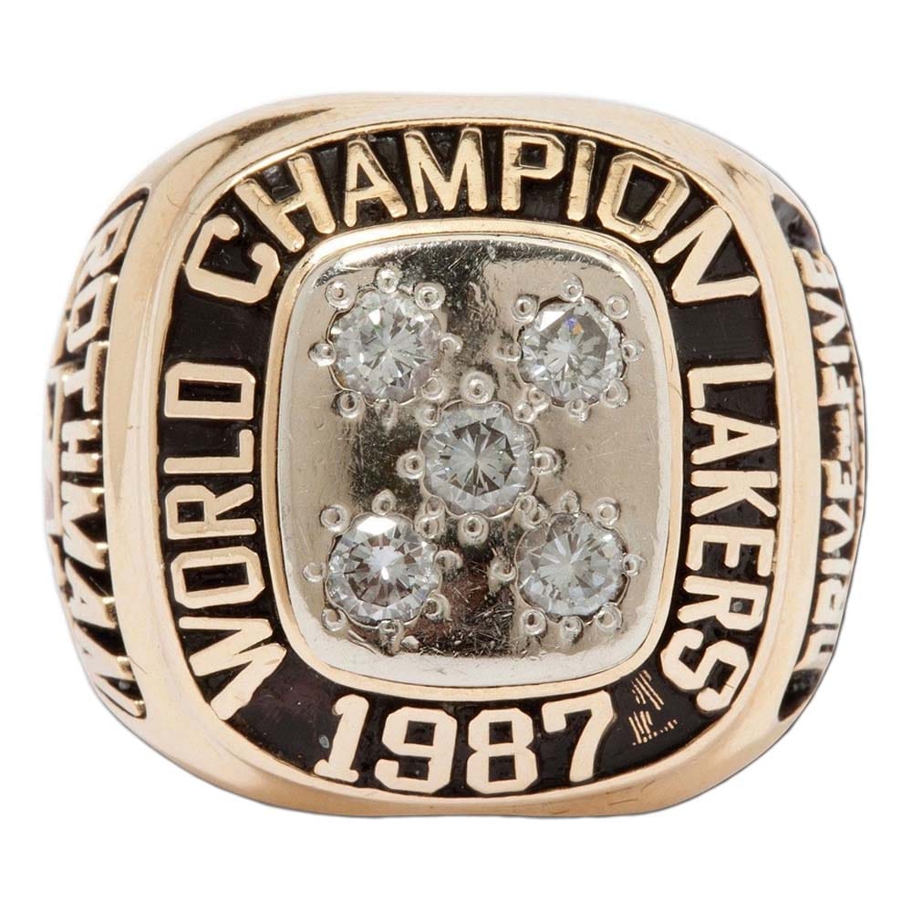 1987 Los Angeles Lakers NBA Championship Ring Gold & Silver Pawn Shop
