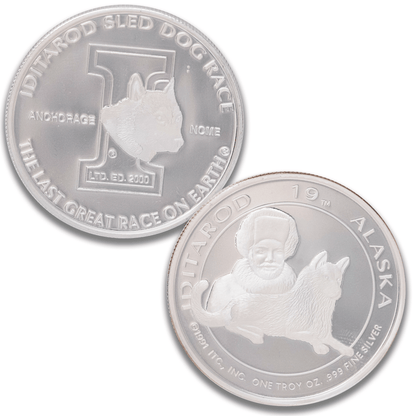 1991 Iditarod Trail Sled Dog Race Alaska Fine Silver Medallion #19
Gold & Silver Pawn Shop