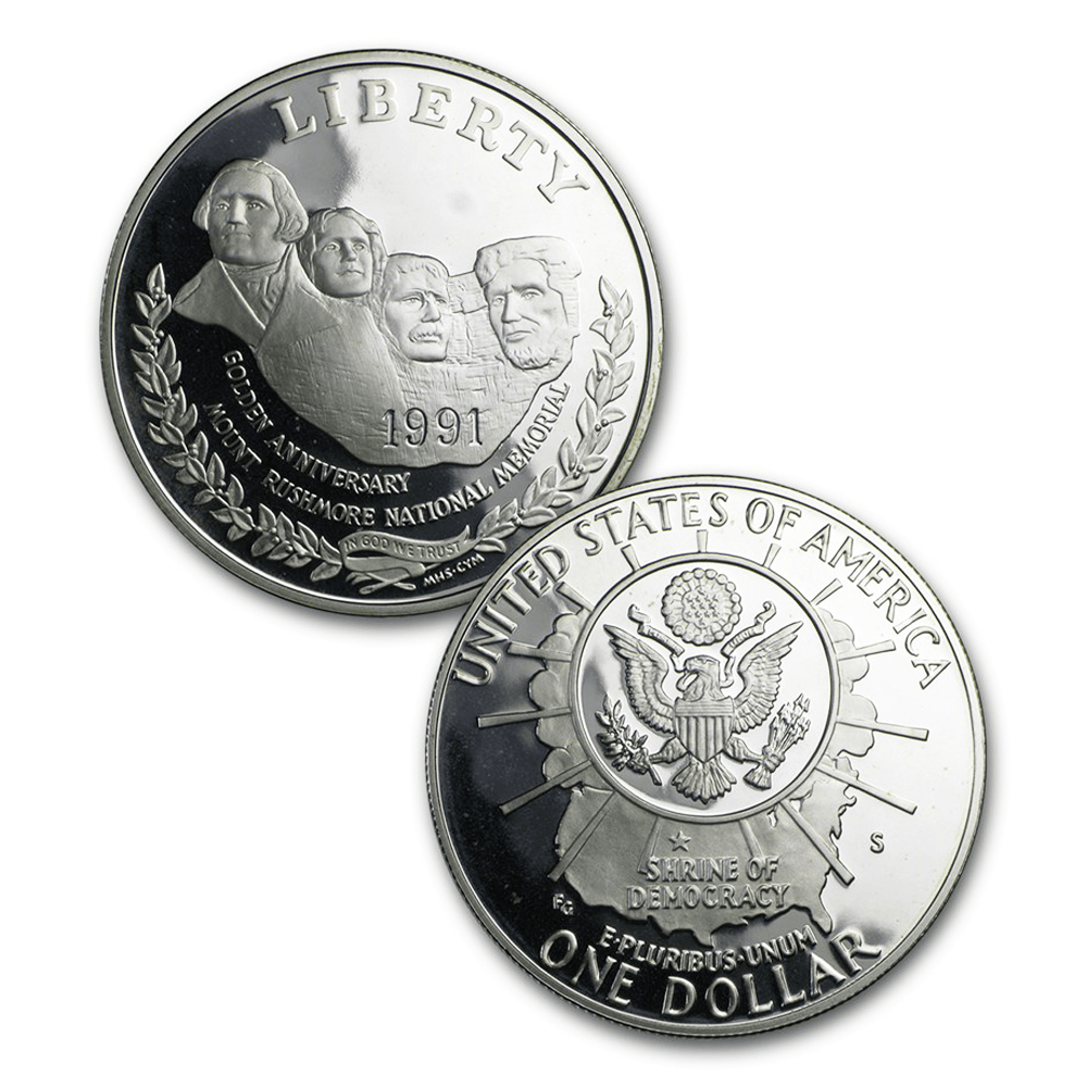 1991 U.S. Mint Mount Rushmore Anniversary 2-Coin Proof Set
Gold & Silver Pawn Shop