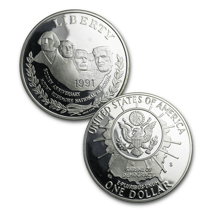 1991 U.S. Mint Mount Rushmore Anniversary 2-Coin Proof Set
Gold & Silver Pawn Shop