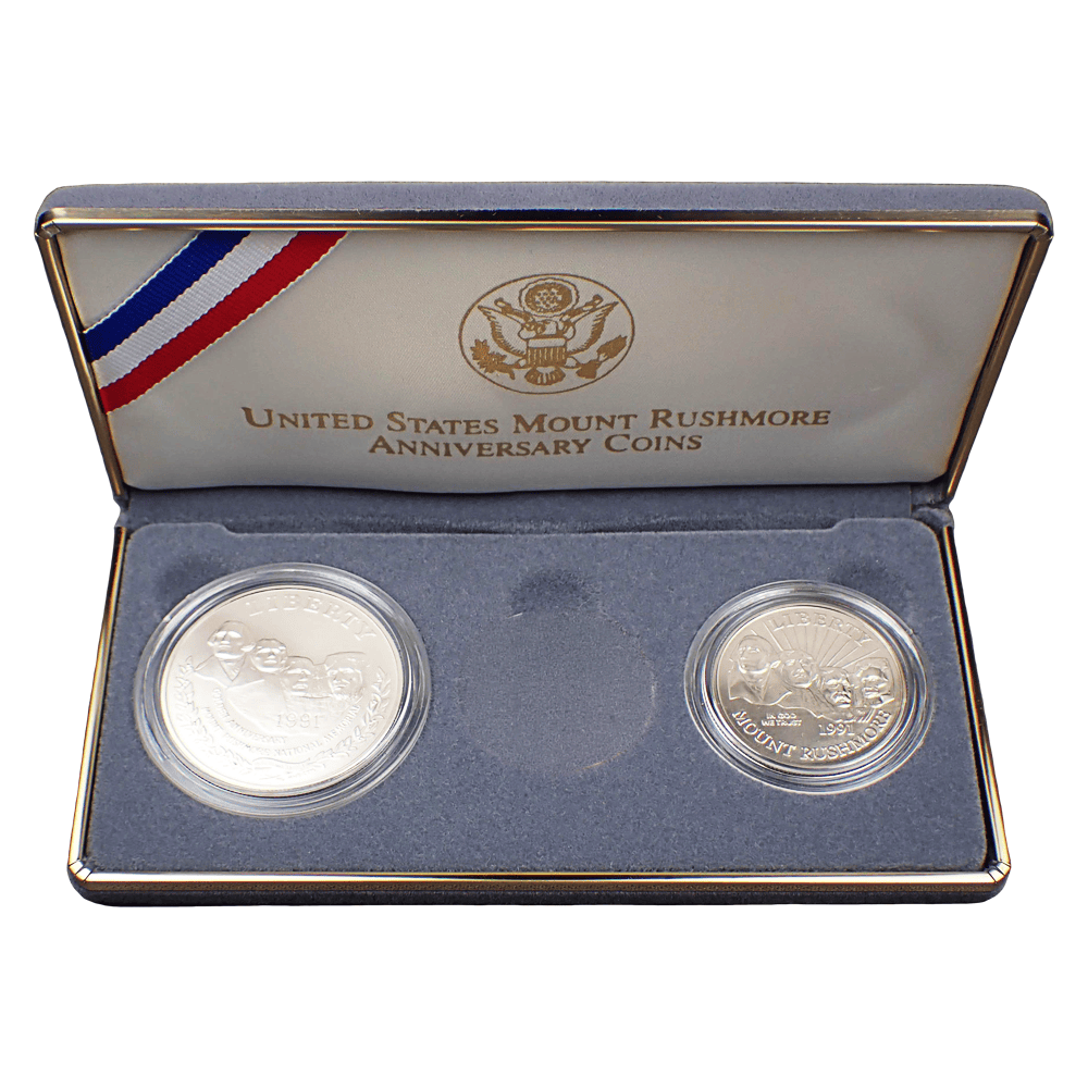 1991 U.S. Mint Mount Rushmore Anniversary 2-Coin Proof Set
Gold & Silver Pawn Shop