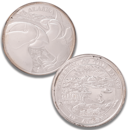 1995 Alaska Mint Official State Medallion Puffins 1 oz .999 Silver Coin
Gold & Silver Pawn Shop