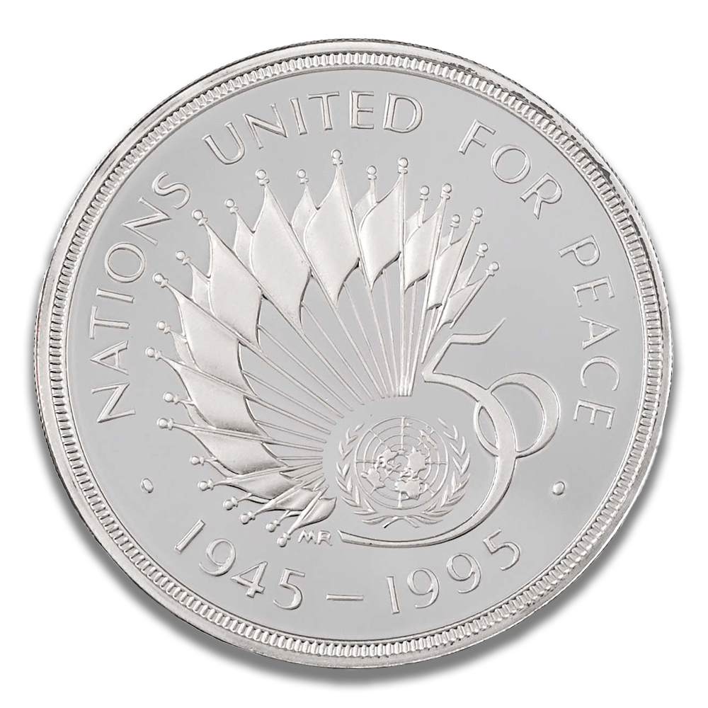 1995 Nations United For Peace Two Pound Piedfort Silver Proof Coin
Gold & Silver Pawn Shop