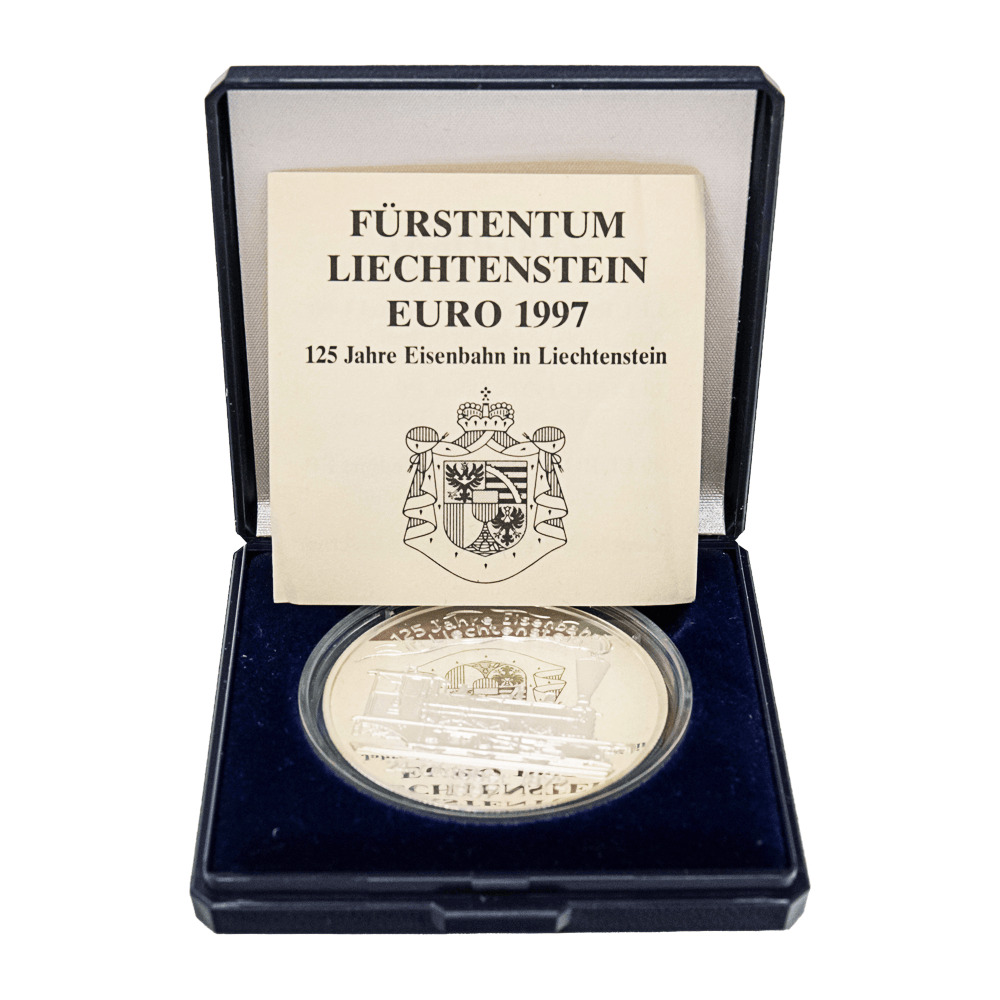 1997 Liechtenstein 20 Euro 125 Years of Railway .925 Silver Medal
Gold & Silver Pawn Shop