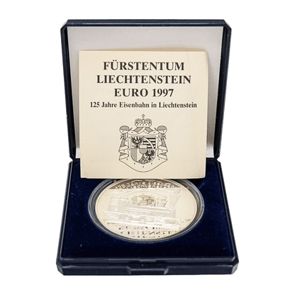1997 Liechtenstein 20 Euro 125 Years of Railway .925 Silver Medal
Gold & Silver Pawn Shop