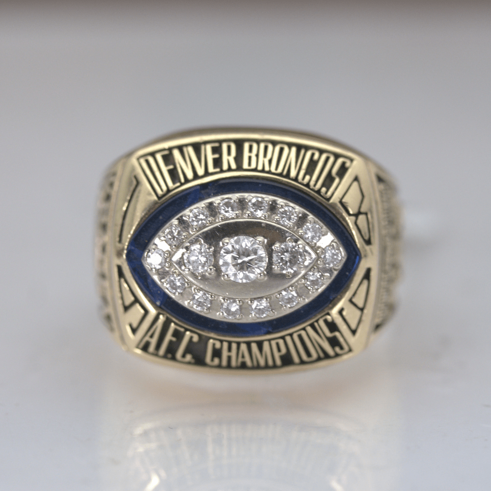 1989 Denver Broncos AFC Championship Ring – Gold & Silver Pawn Shop 1989 Denver Broncos AFC Championship Ring – Gold & Silver Pawn Shop