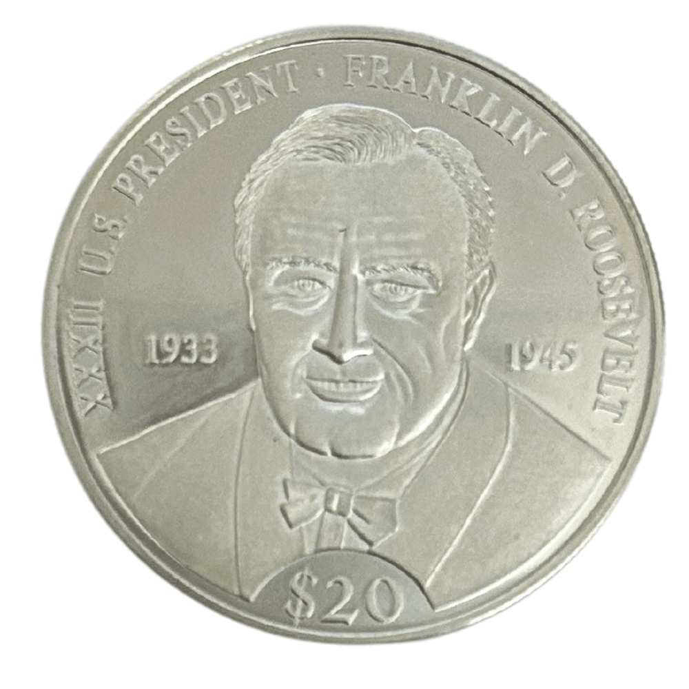 2000 XXXII U.S. President Franklin D. Roosevelt $20 Coin Front