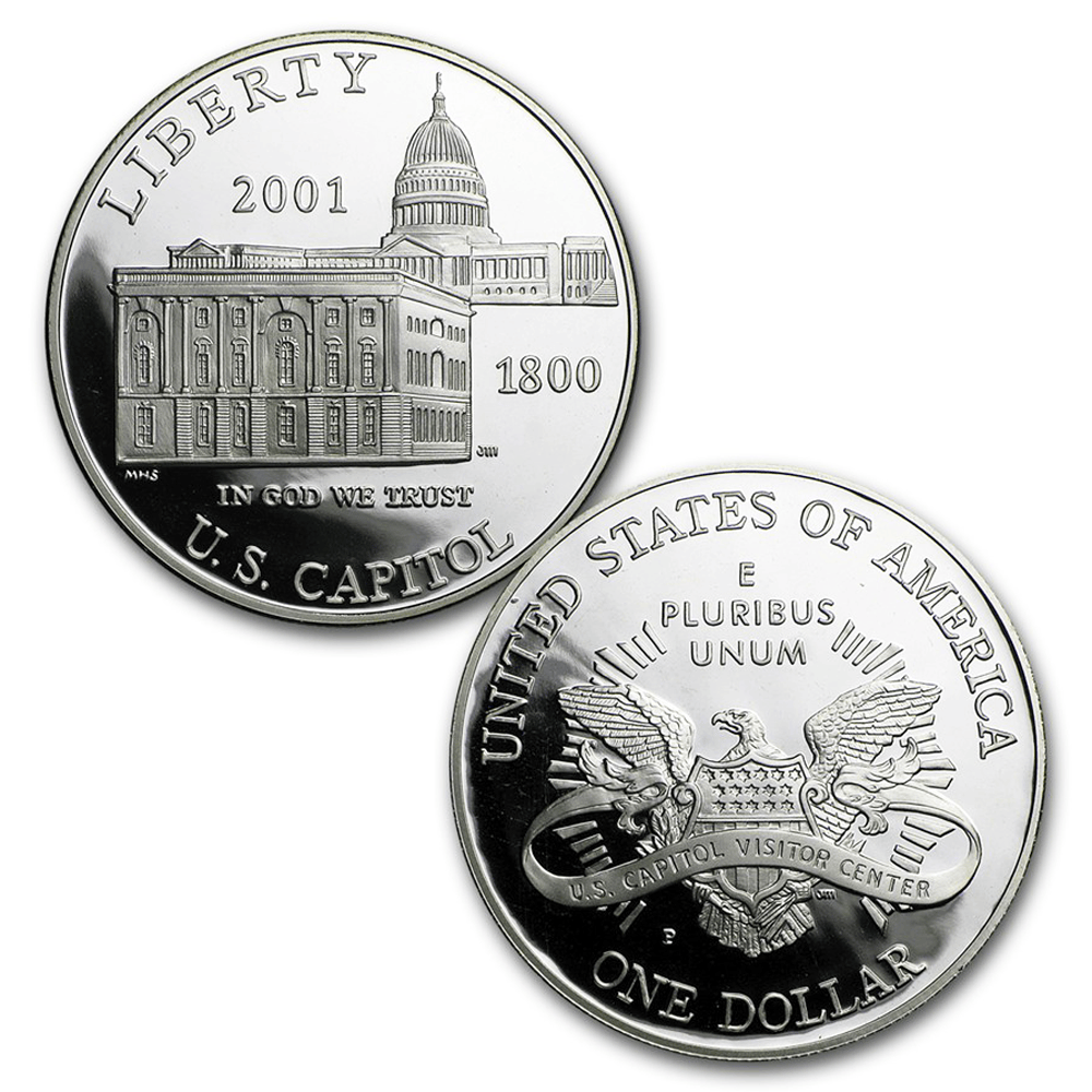 2001 U.S. Mint Capitol Visitor Center Commemorative 2-Coin Proof Set
Gold & Silver Pawn Shop