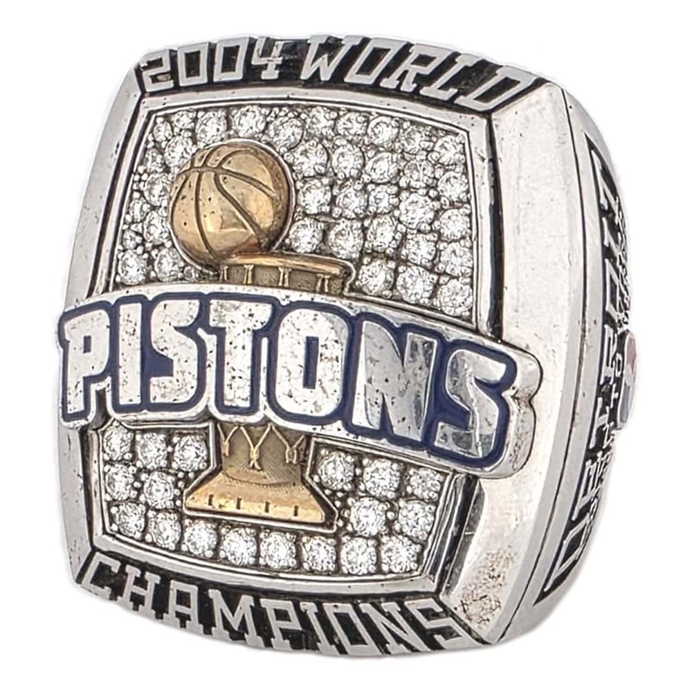2004 Detroit Pistons NBA Championship Ring (Staff) Gold & Silver Pawn Shop