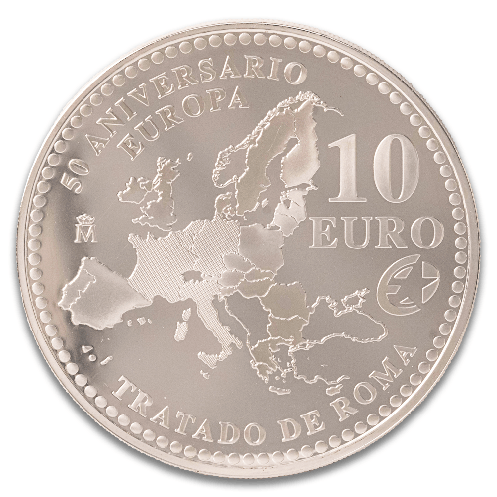 2007 Spain 10 Euro 50th Anniversary Treaty of Rome Silver Coin
Gold & Silver Pawn Shop