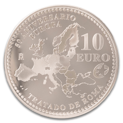 2007 Spain 10 Euro 50th Anniversary Treaty of Rome Silver Coin
Gold & Silver Pawn Shop