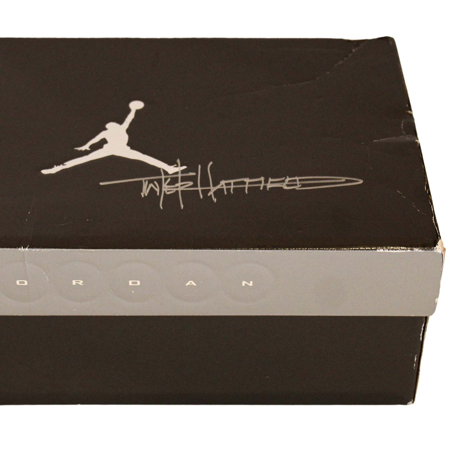 2008 Nike Air Jordan 5 Metallic Signed by Tinker Hatfield  Text