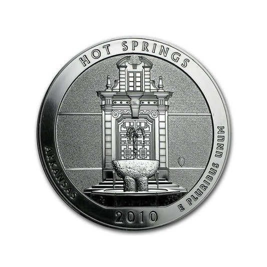 2010 America the Beautiful 5oz Silver Coin - Hot Springs NP Gold & Silver Pawn Shop