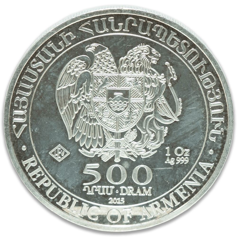 2015 Armenia Noah's Ark & Dove 500 Dram Coin 1oz .999 Fine Silver Gold & Silver Pawn Shop