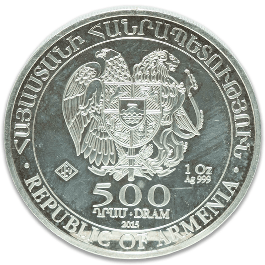 2015 Armenia Noah's Ark & Dove 500 Dram Coin 1oz .999 Fine Silver Gold & Silver Pawn Shop