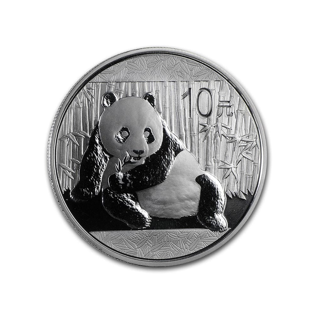2015 China 30-gm Silver Panda Brilliant Uncirculated w/ Capsule