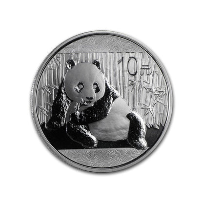2015 China 30-gm Silver Panda Brilliant Uncirculated w/ Capsule