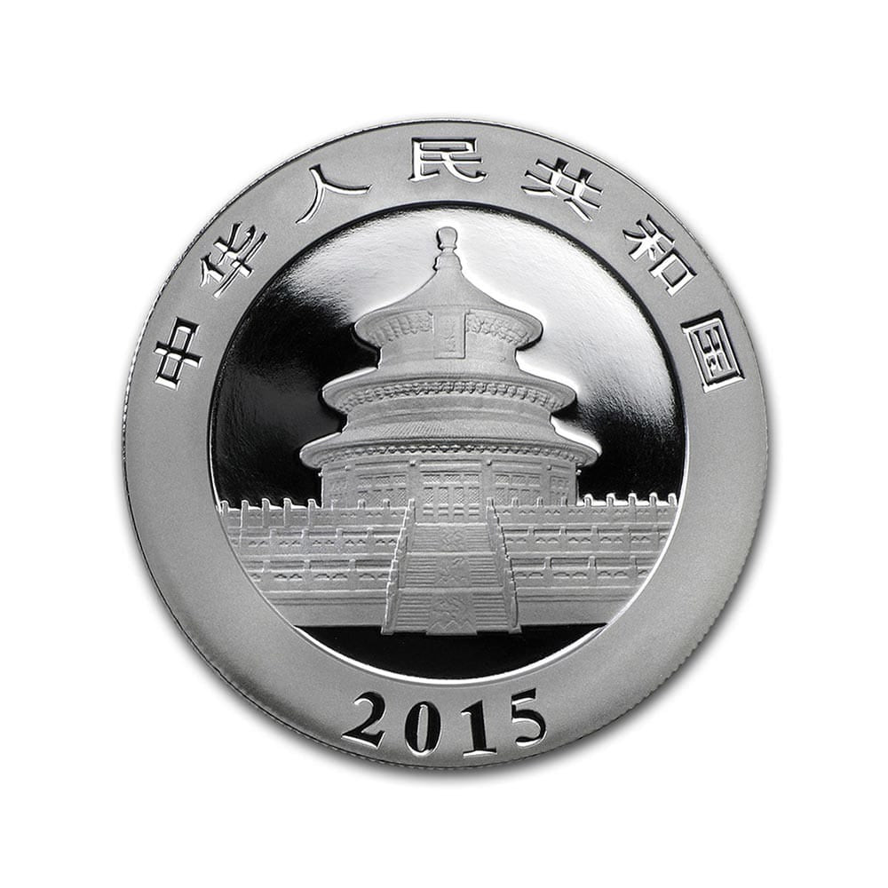 2015 China 30-gm Silver Panda Brilliant Uncirculated w/ Capsule