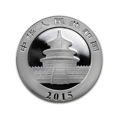 2015 China 30-gm Silver Panda Brilliant Uncirculated w/ Capsule