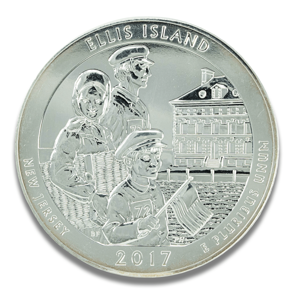 2017 "America the Beautiful" Ellis Island 5 oz Silver Gold & Silver Pawn Shop