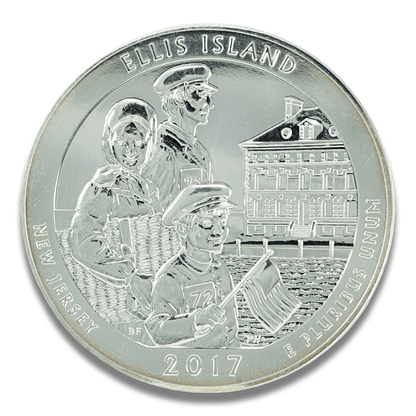 2017 "America the Beautiful" Ellis Island 5 oz Silver Gold & Silver Pawn Shop