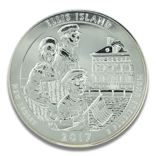 2017 "America the Beautiful" Ellis Island 5 oz Silver Gold & Silver Pawn Shop