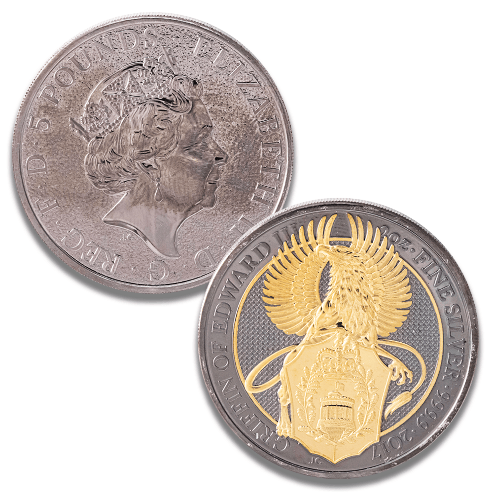The Queen's Beasts 2 oz .9999 Fine Silver Coins Gold & Silver Pawn Shop 2017 – Griffin of Edward III