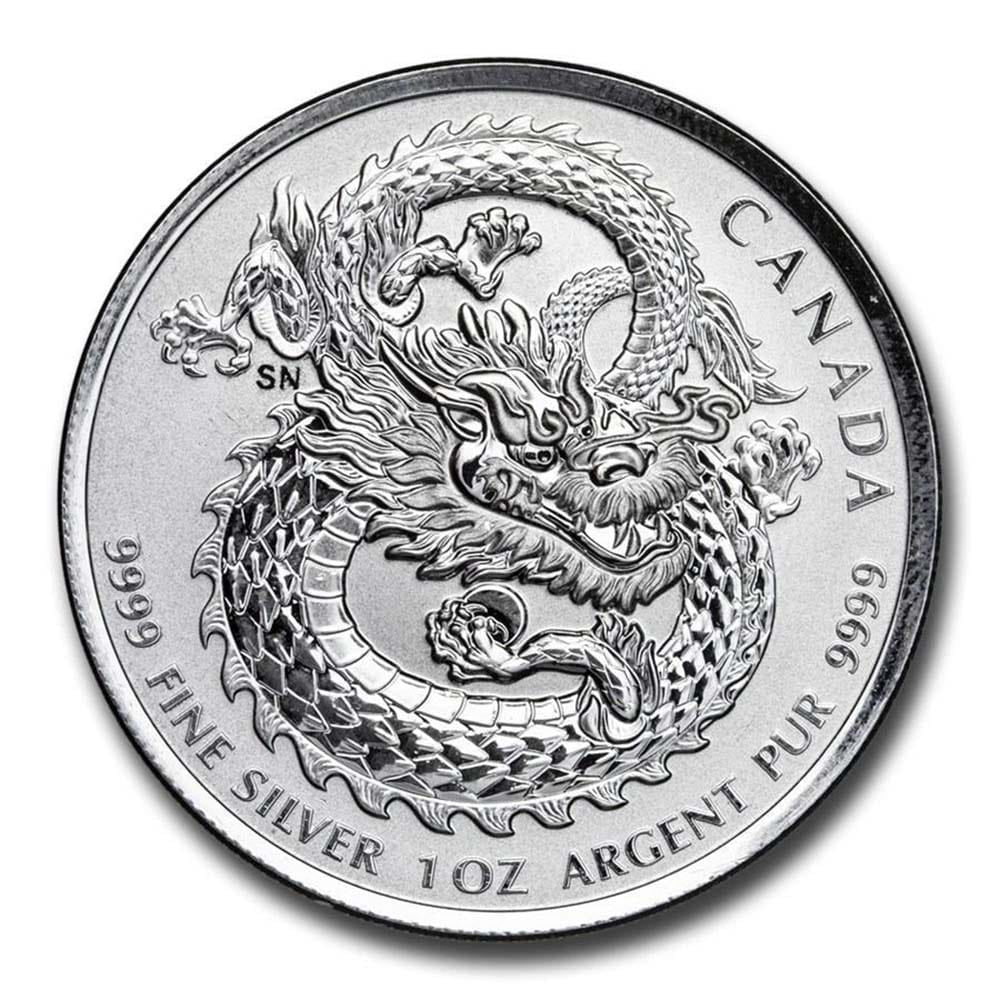 2017 Canada 1 oz Silver $5 Lucky Dragon