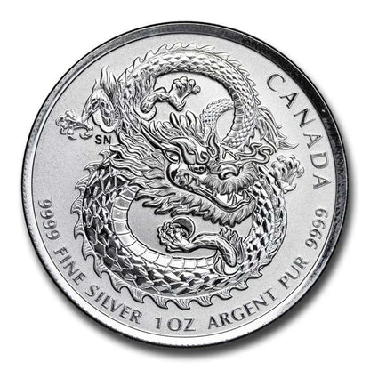 2017 Canada 1 oz Silver $5 Lucky Dragon