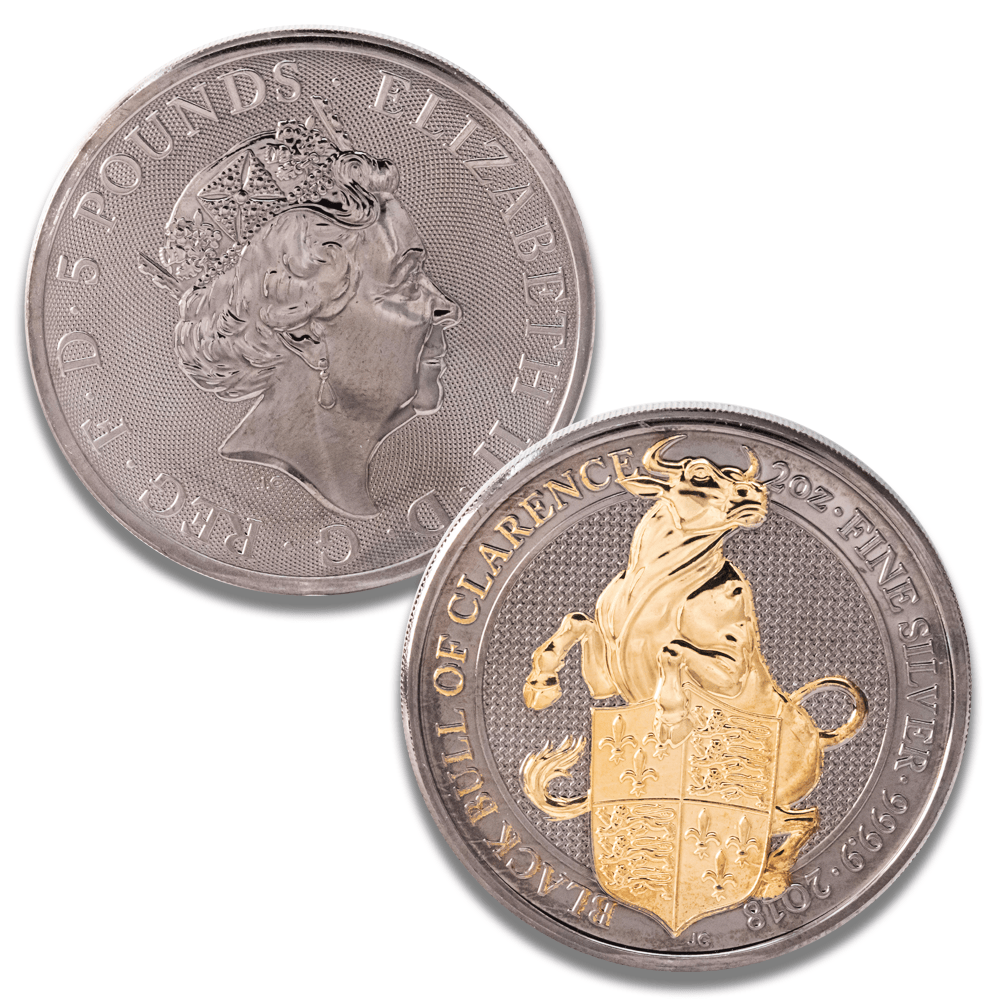 The Queen's Beasts 2 oz .9999 Fine Silver Coins Gold & Silver Pawn Shop 2018 – Black Bull of Clarence
