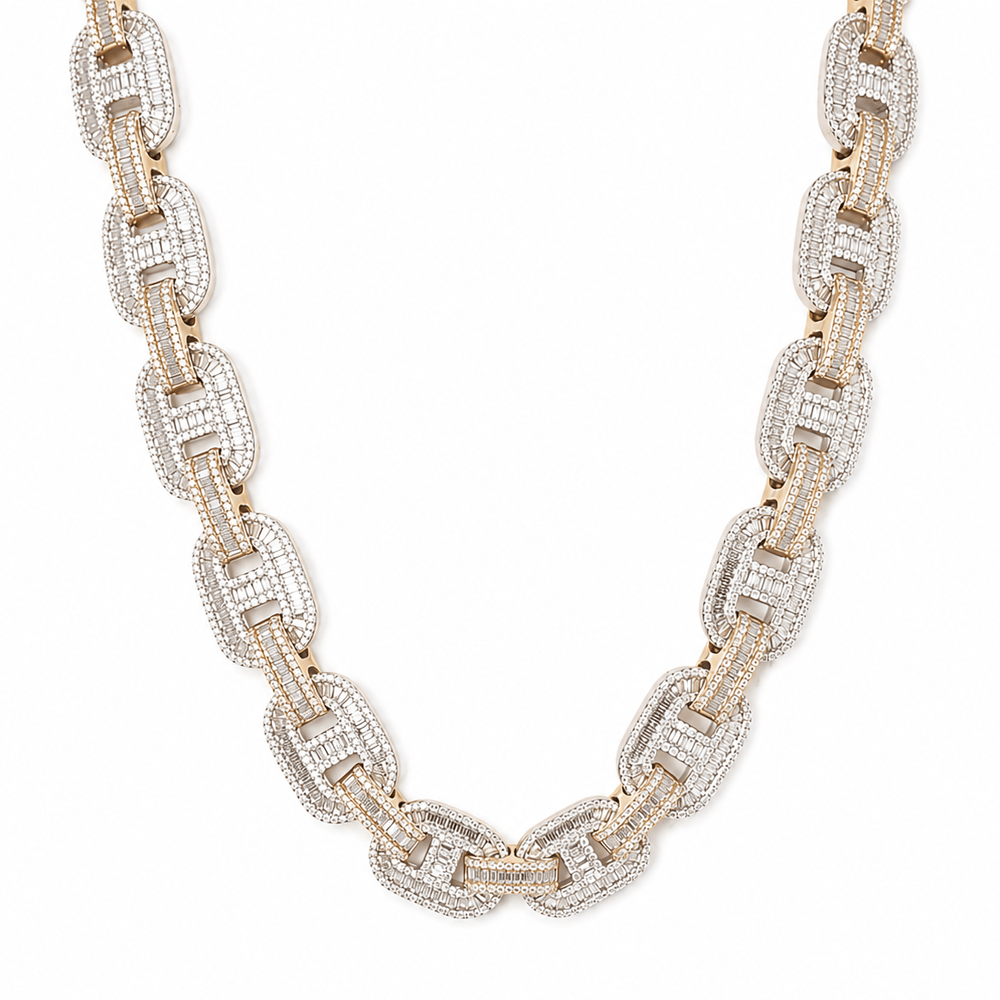 21" 10K Two-Tone Gold Diamond Gucci Link Chain Necklace
Gold & Silver Pawn Shop