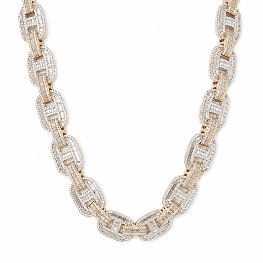 21" 10K Two-Tone Gold Diamond Gucci Link Chain Necklace
Gold & Silver Pawn Shop