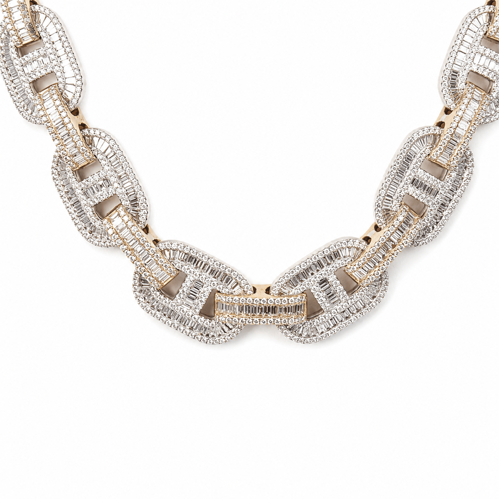 21" 10K Two-Tone Gold Diamond Gucci Link Chain Necklace
Gold & Silver Pawn Shop