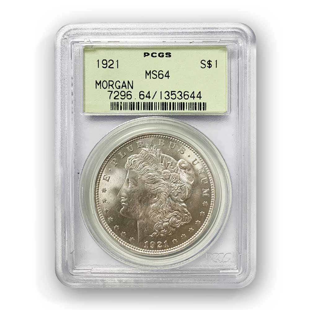 1921 Morgan Dollar PCGS MS64