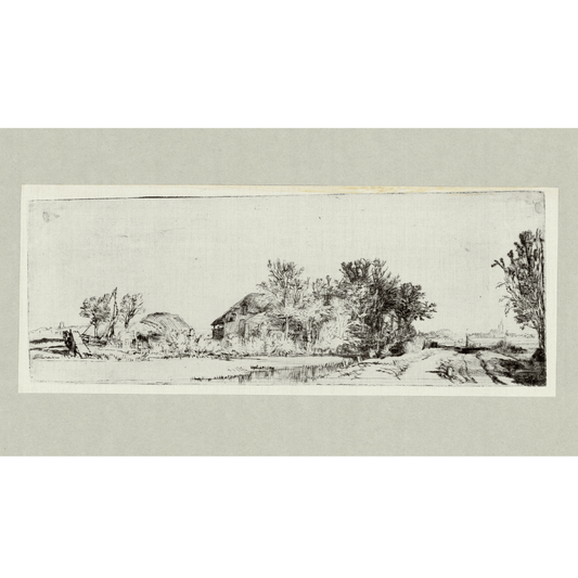 Rembrandt Van Rijn; Landscape with a Road beside a Canal c. 1652 Art G S Pawn