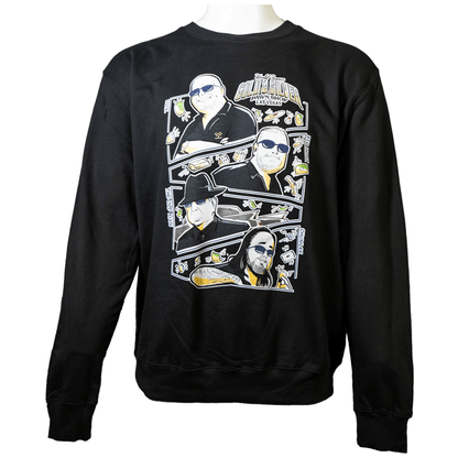 4Guys Comic Crewneck Sweater G S Pawn Small Black