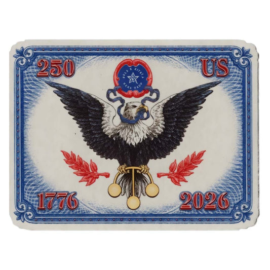 USA 250th Gold & Silver Pawn Fabric Sticker Gold & Silver Pawn Shop