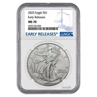 2025 Silver Eagle MS70 NGC 