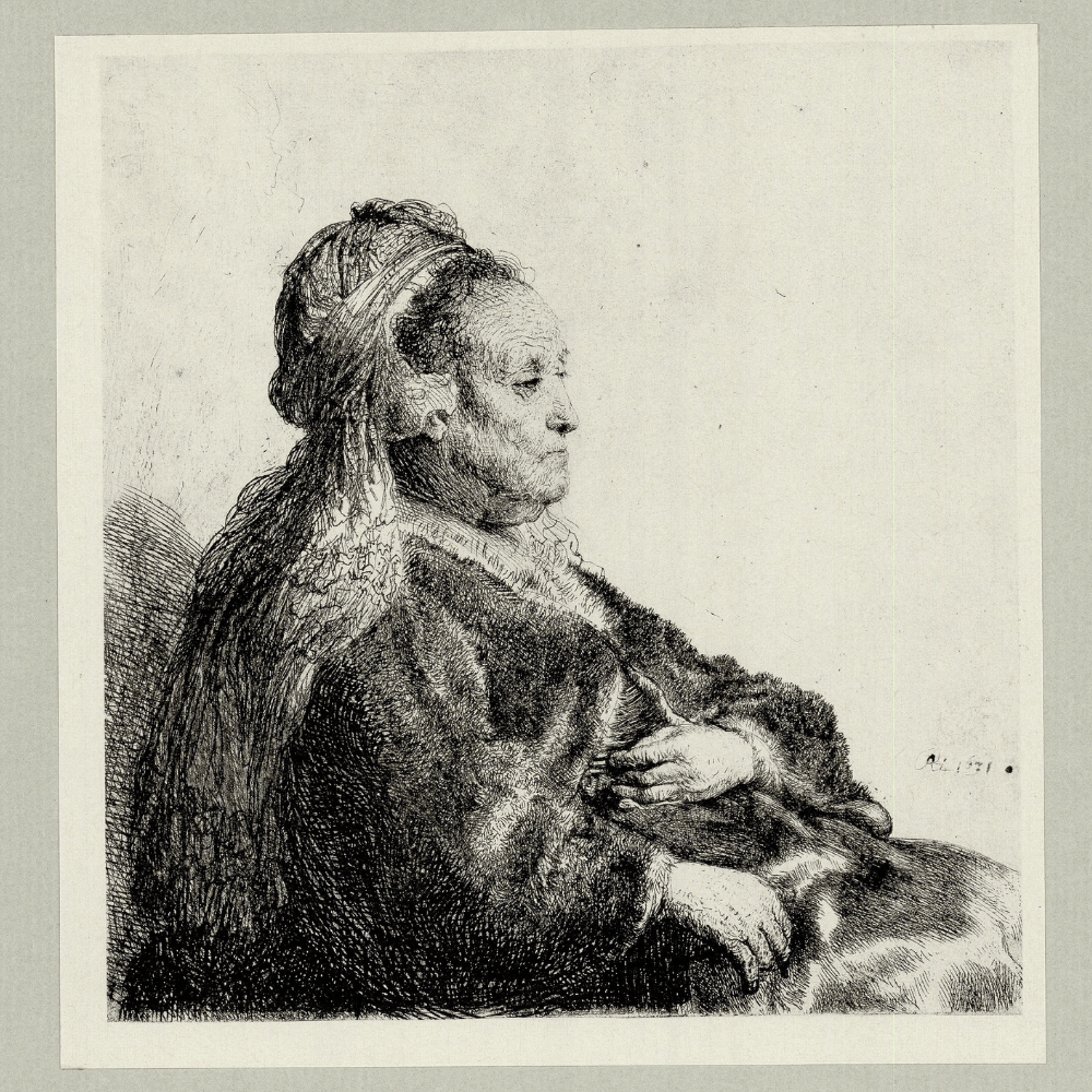 Rembrandt Van Rijn; Mother in Oriental Headdress Art G S Pawn