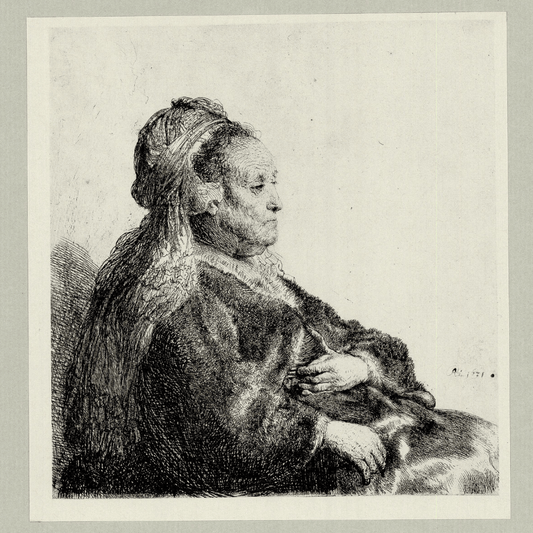 Rembrandt Van Rijn; Mother in Oriental Headdress Art G S Pawn